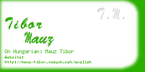 tibor mauz business card